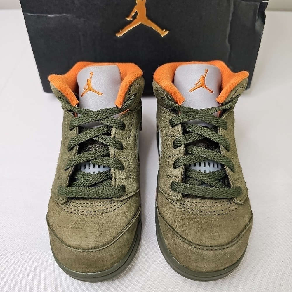 8C Toddler Nike Air Jordan 5 Retro "Olive" Army Solar 2024 440890-308 VNDS - Picture 3 of 13